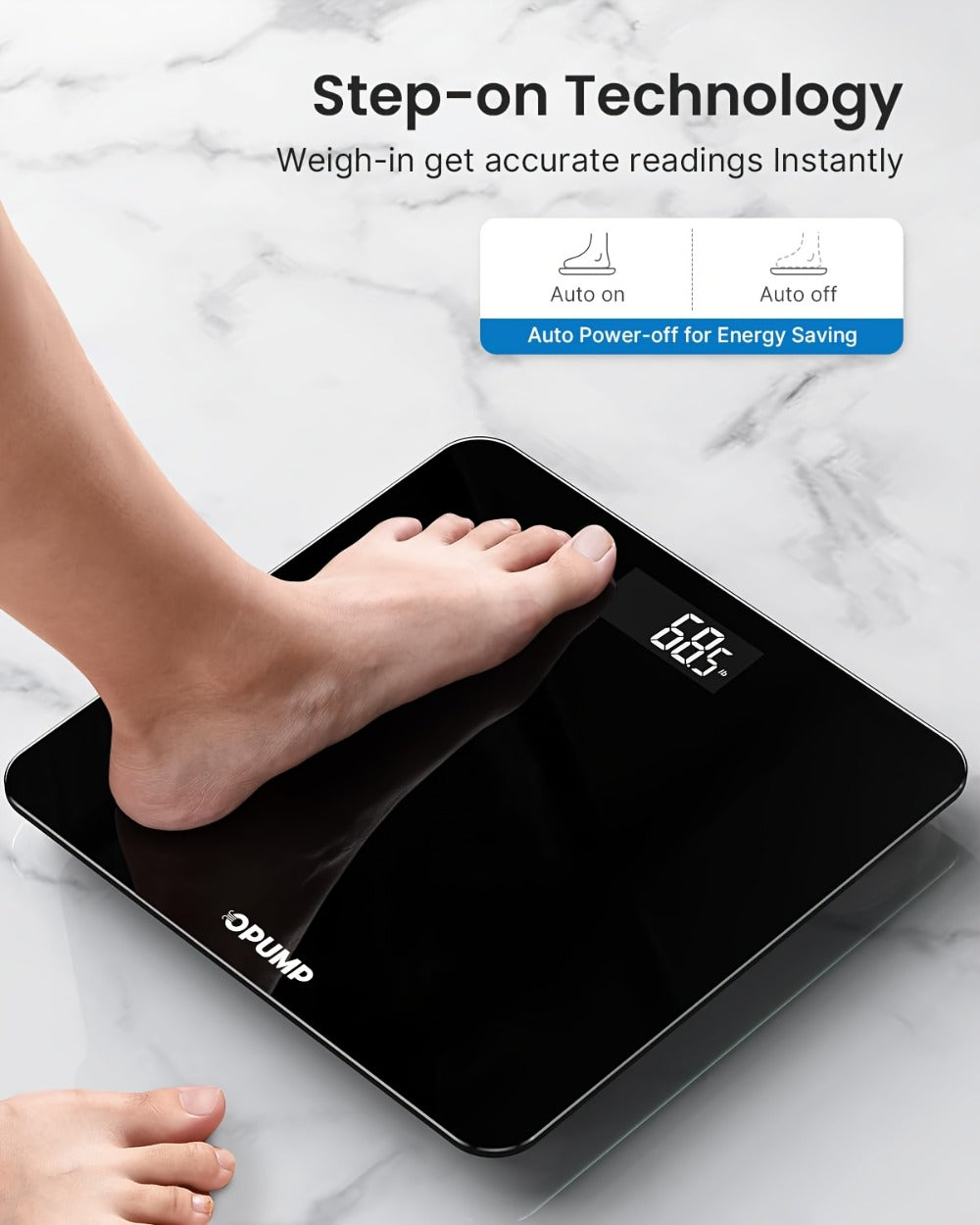 Digital Bathroom Scale High Precision 400 lbs ¨C Electronic Body Weight Scale with Backlit HD LCD Display, kg/lb/st Switchable, Easy Read, Includes Batteries