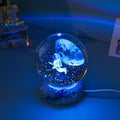 Starry Sky Crystal Ball Night Light ¨C 3D Blue Galaxy Glass Sphere LED Desk Lamp, Creative Tabletop Decor Light for Bedroom, Unique Gift for Holiday Party Birthday (Blue Starry Sky)