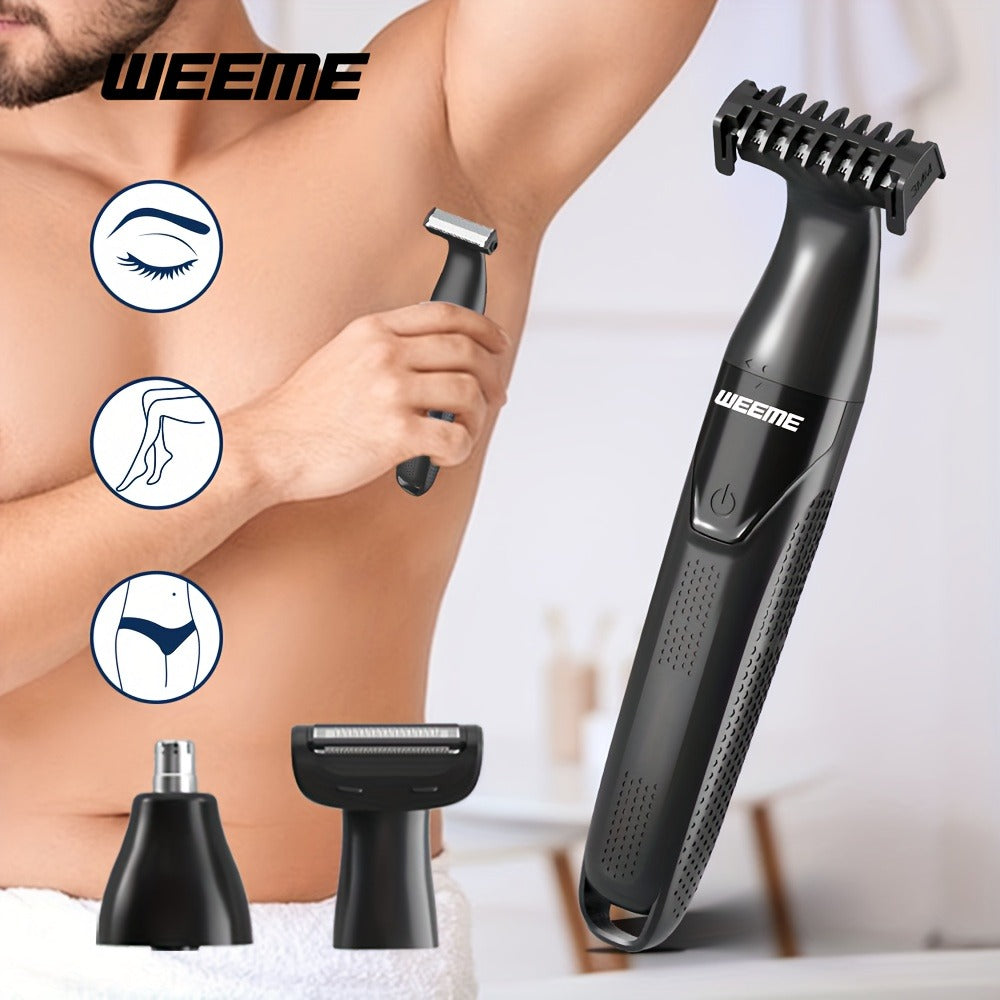 Electric Epilator & Hair Removal Device 3-in-1 for Men & Women - Painless Shaver Trimmer for Underarms Legs Arms Bikini Line Sensitive Areas, USB Rechargeable Personal Care Grooming Tool