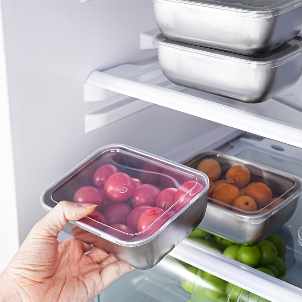 Stainless Steel Food Storage Containers with Lids Set - Meal Prep Lunch Box, Refrigerator & Kitchen Organizer, Outdoor Picnic Bento Box