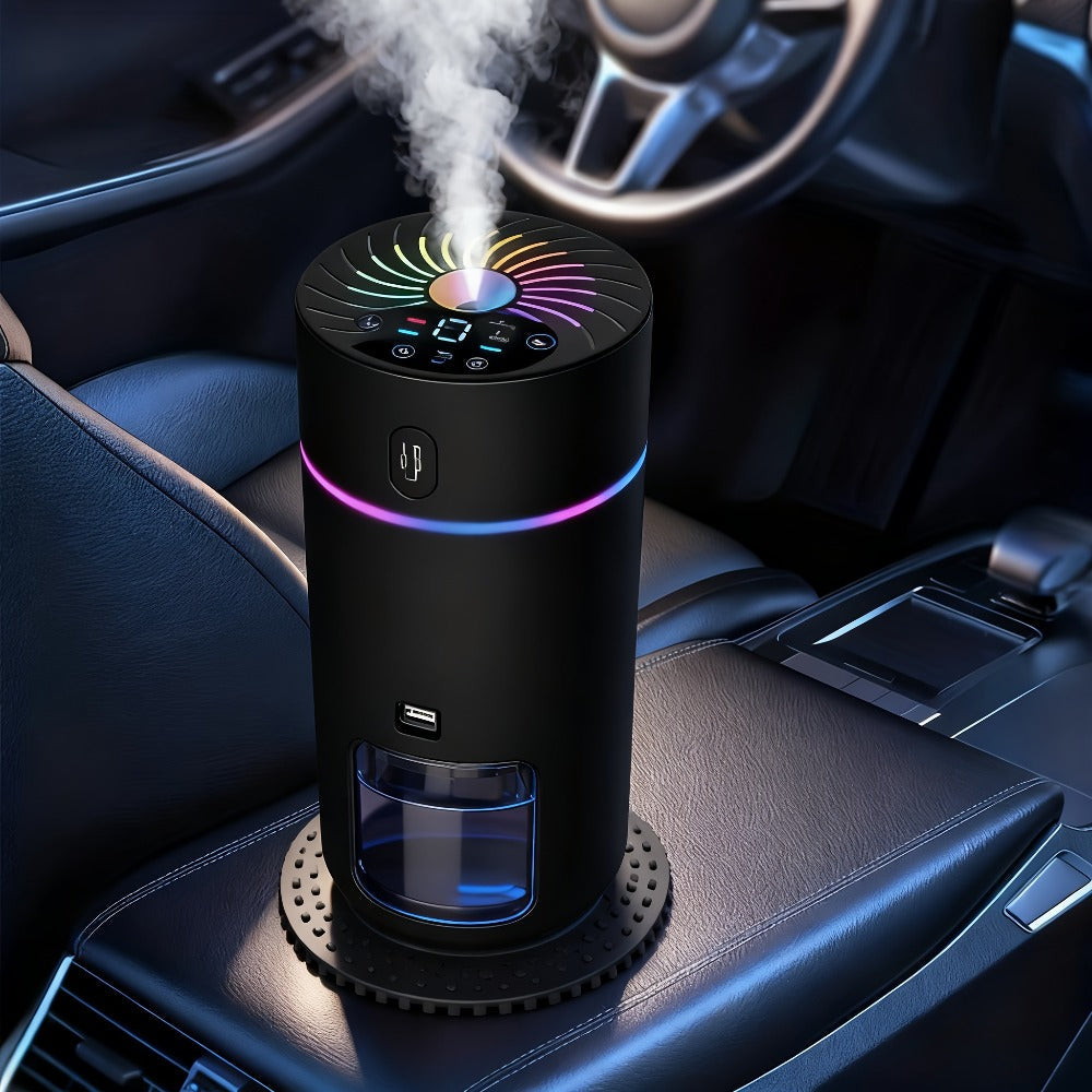 USB Cool Mist Humidifier with Color-Changing Night Light, Portable Desktop Car Aromatherapy Humidifier Nano Fine Mist Facial Steamer, Filter-Free Continuous Intermittent Atomization for Bedroom Office Travel
