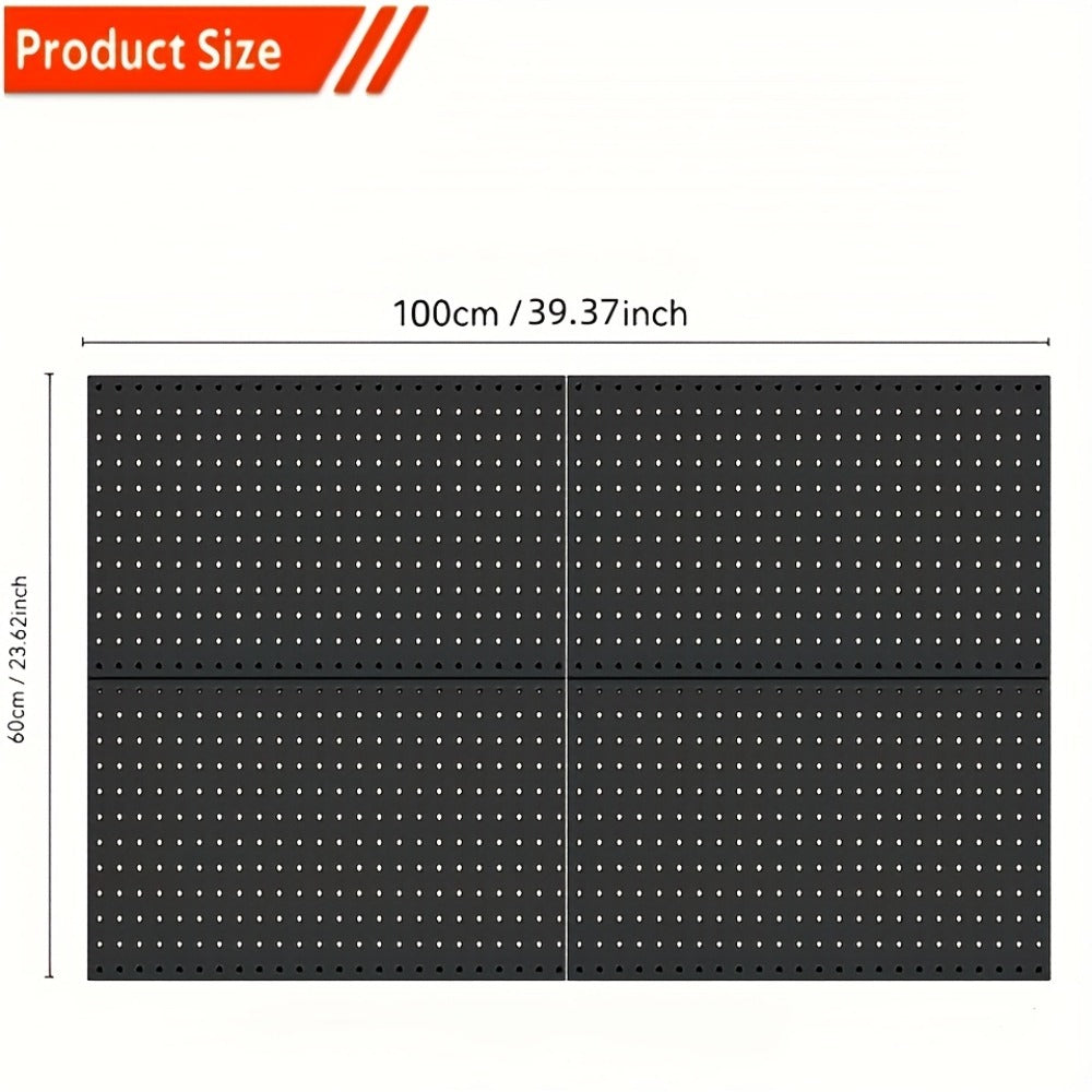 Pegboard Wall Organizer with Metal Hooks - Heavy Duty Garage Tool Storage Board for Workshop Warehouse Wall Mount - Space Saving Tool Rack System for Garage Organization