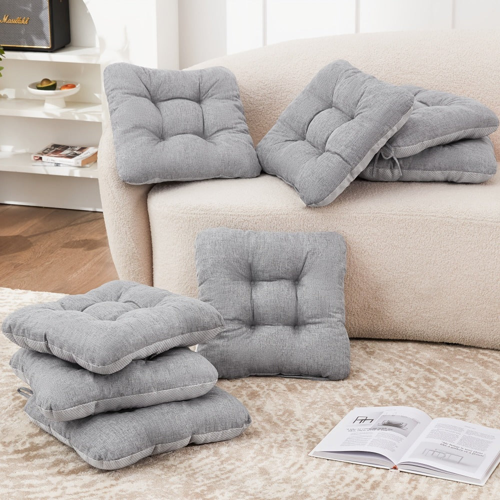 Memory Foam Chair Cushions 4/8 Pack, Non-Slip Seat Pads for Dining Chairs, Kitchen, Office & Patio ¨C Indoor Outdoor Chair Pads M/L Size