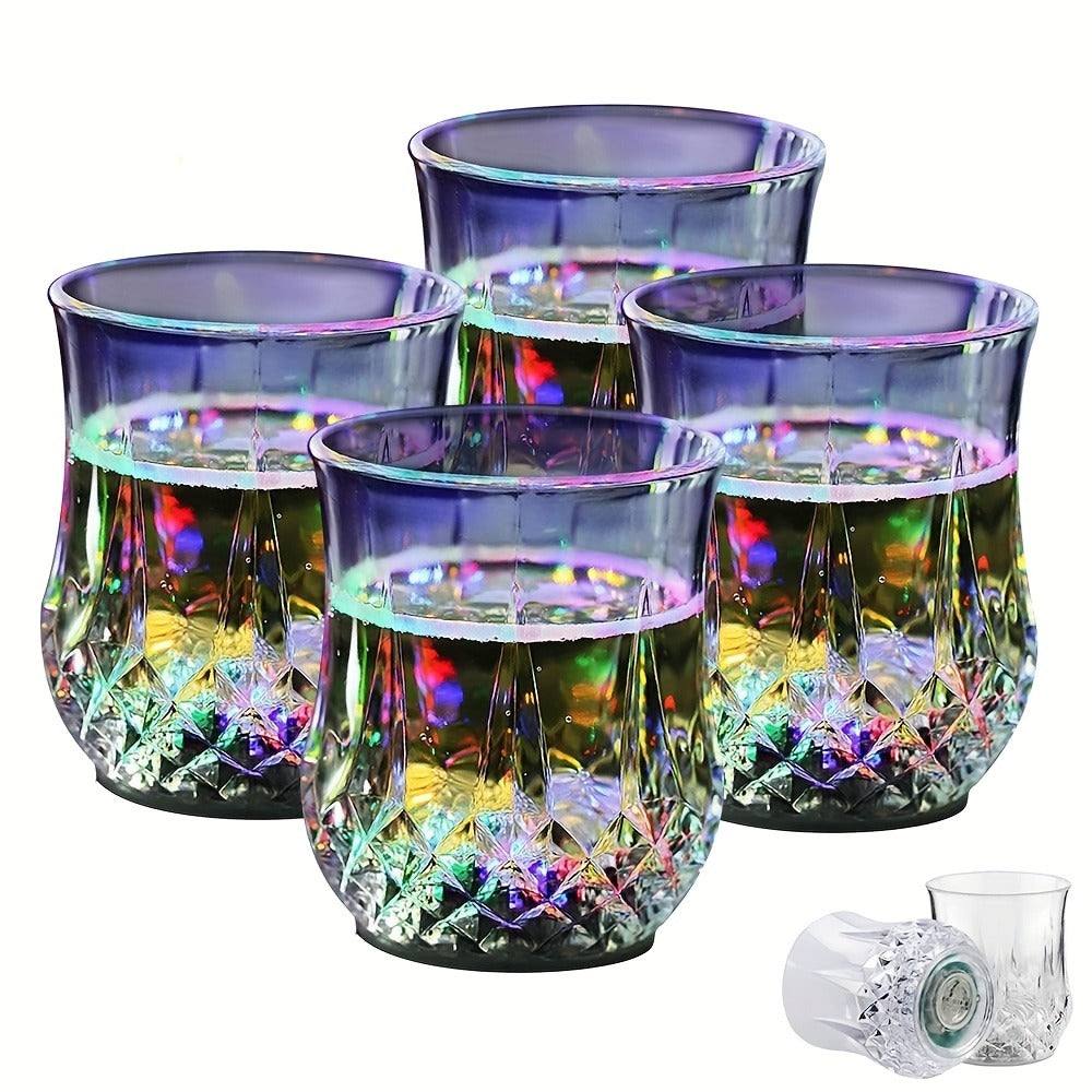Light Up Cups 12 Pack ¨C LED Luminous Sensor Glasses That Glow When Liquid Is Poured ¨C 7-Color Gradient Flash Crystal Tumbler for Bar, KTV & Party ¨C 6.76 Oz Cool Novelty Drinkware Gift