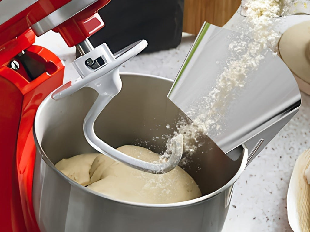 Stand Mixer Pouring Chute Stainless Steel ¨C Dishwasher Safe Pouring Shield for KitchenAid Tilt-Head & Bowl-Lift Models, 1-Pack or 2-Pack Baking Accessory, Durable & Splash-Proof