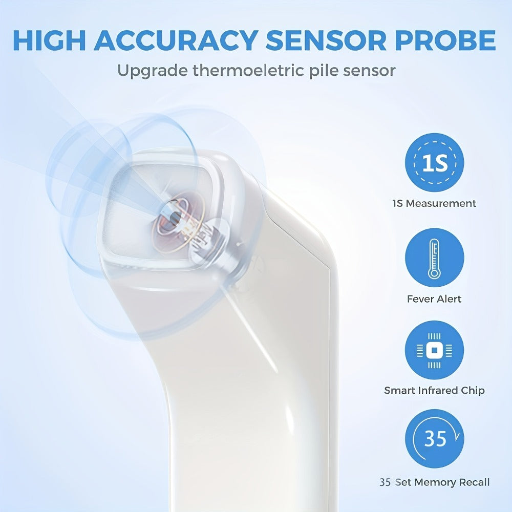 Blood Pressure Monitor Wrist & Forehead Thermometer 2-in-1 Set, Rechargeable with 2x99 Memory, Large LCD, Voice Broadcast, Adjustable Cuff