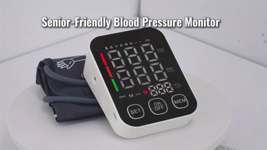 Blood Pressure Monitor Automatic Upper Arm ¨C Large Cuff, 4.5¡± Backlit Screen, 2¡Á99 Memory, Voice Broadcast, One-Touch BP Machine for Home Use