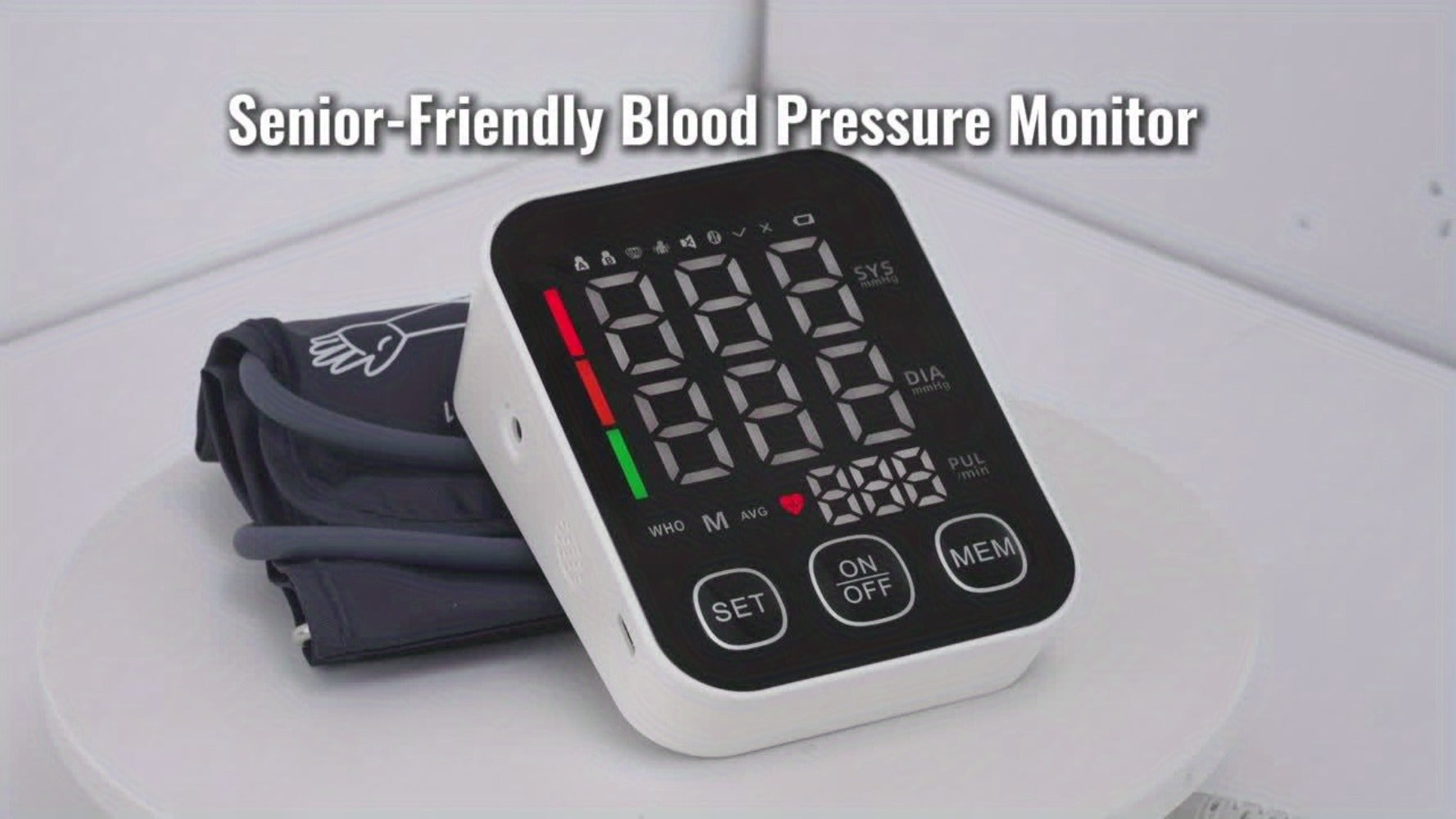 Blood Pressure Monitor Automatic Upper Arm ¨C Large Cuff, 4.5¡± Backlit Screen, 2¡Á99 Memory, Voice Broadcast, One-Touch BP Machine for Home Use