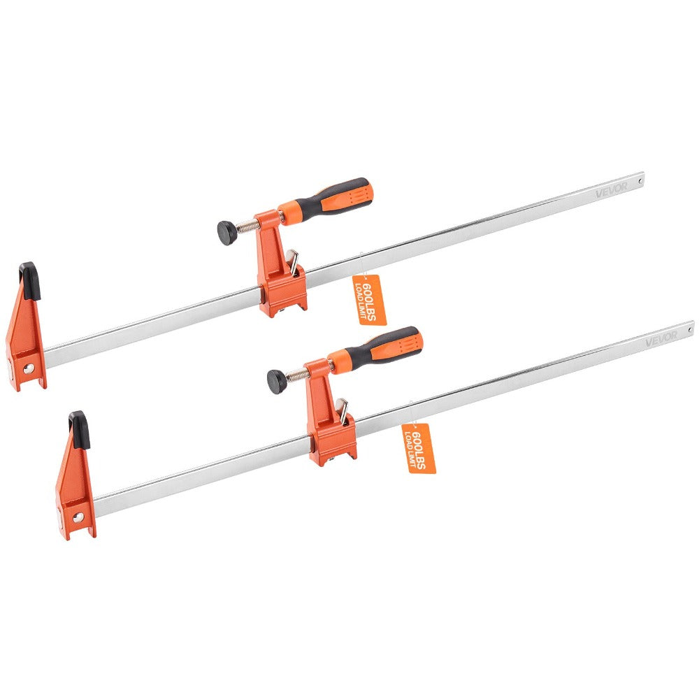 Bar Clamps for Woodworking F Clamp Set ¨C 24¡± & 36¡± Cast Iron Jaw, 600 LB Load, Lockable Slide Bar, 2 or 4-Pack for Furniture Assembly, Glue-Ups & Wood Joining Projects
