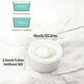 Souffle Dishes Set of 6 Porcelain Ramekins with Lids 8oz Creme Brulee Cups Custard Cups for Baking Pudding Dip Sauce Dessert White Ceramic Bakeware