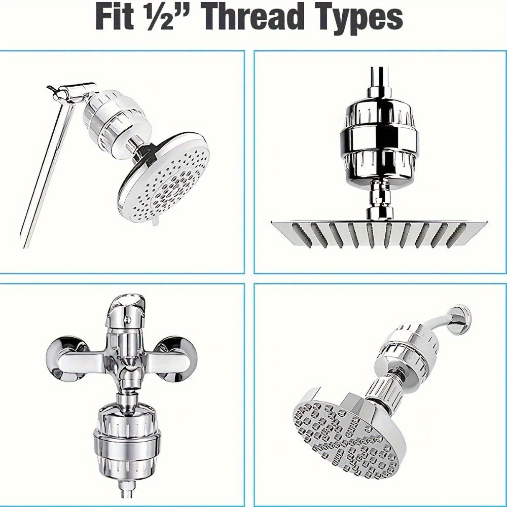 35-Stage Shower Filter Removes Chlorine Fluoride Heavy Metals Restores pH Balance Reduces Dry Itchy Skin Multiple Pack Options