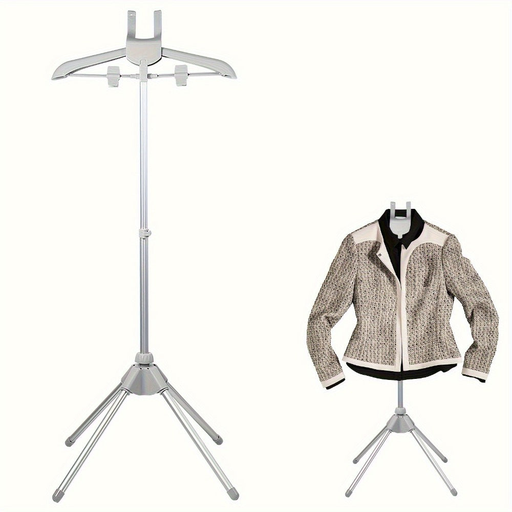 Clothes Drying Rack Foldable Height Adjustable Telescopic Ironing Rack, Aluminum Alloy Garment Rack with 360¡ã Rotating Arm, Multi-Layer Hanging Drying Stand, Space-Saving Laundry Rack for Home Bedroom