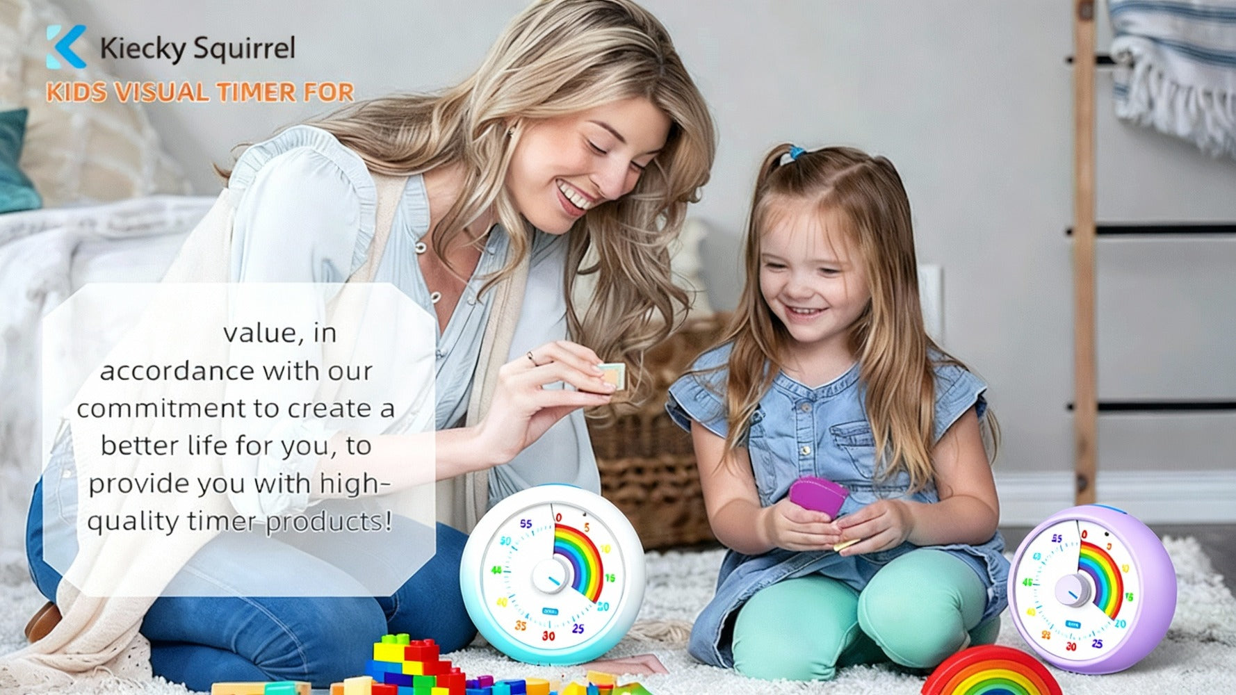 Visual Countdown Timer 60 Minute ¨C Silent Operation Time Management Clock for Classroom, Office, Kitchen & Desktop, Multiple Colors Available