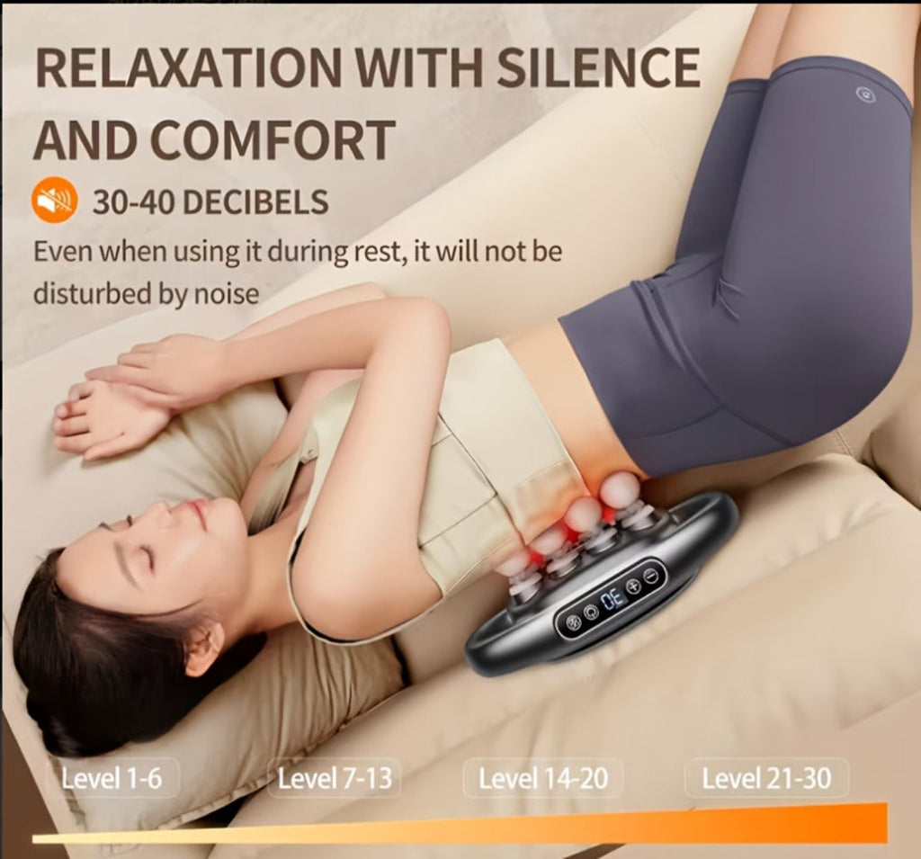 Fascia Gun Multi-Head Deep Tissue Massager ¨C 9 High-Frequency Modes for Leg, Waist, Back & Hip Muscle Relief | Ergonomic Compact Design with High-Performance Motor for Fitness Recovery