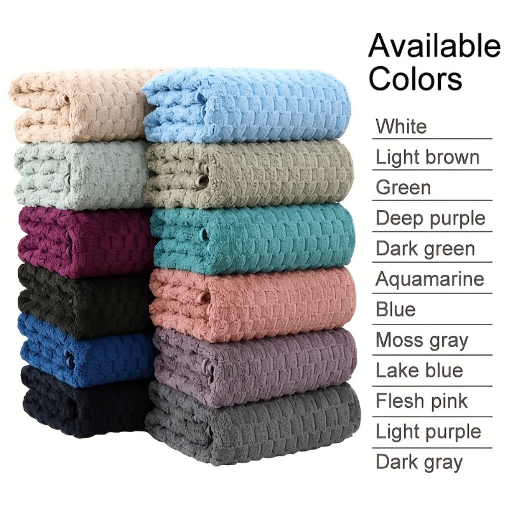 Oversized Bath Towel Set 800GSM 32x64 Inch Extra Large Microfiber - Ultra Soft Quick Dry Striped Spa Grade | Single or 4pcs Random Color | Beige White Light Blue Dark Gray | Modern Coastal Home Gift