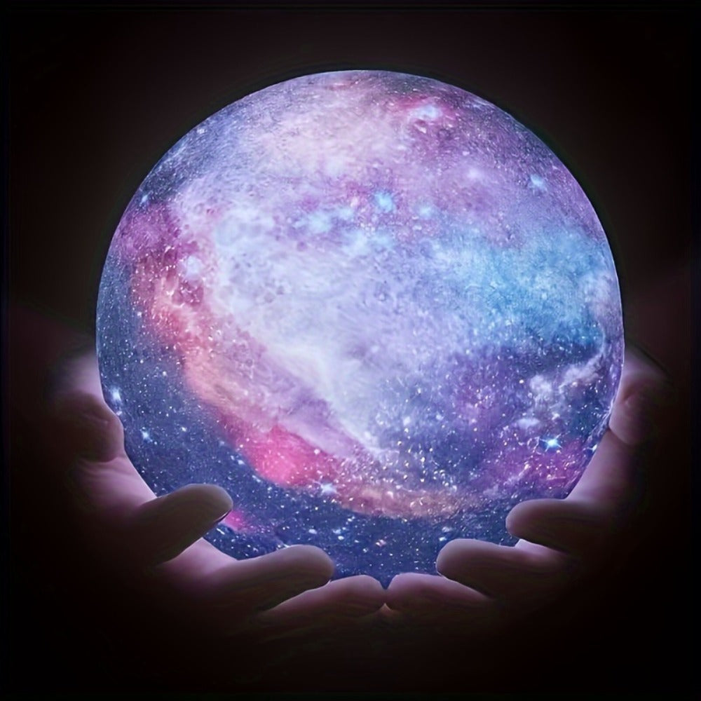 3D Moon Lamp 16 Colors LED Night Light with Remote Control USB Powered Solid Wood Stand 16 Inch Colorful Ball Galaxy Lamp for Bedroom Home Decor Unique Birthday Gift Kids Adults