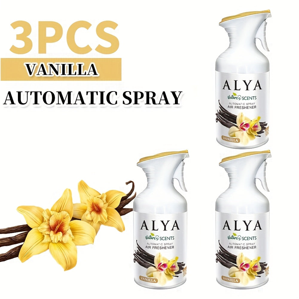 Air Freshener Spray 8.45 oz Aromatherapy Room Spray 1pc or 3pc - 6 Scents Lavender, Vanilla, Cool Linen, Ocean, Mixed Berries & Magnolia, Odor Eliminator for Home, Car, Office, Bathroom, Fabric & Closet