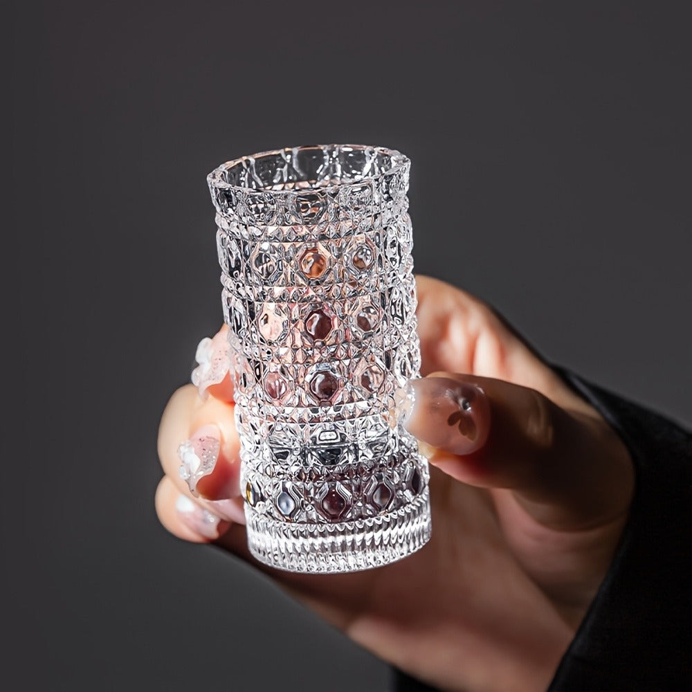 Shot Glass Set Diamond Engraved ¨C Whiskey Vodka Tequila Glasses for Parties Weddings Home Bar Entertaining Reusable Barware Gift