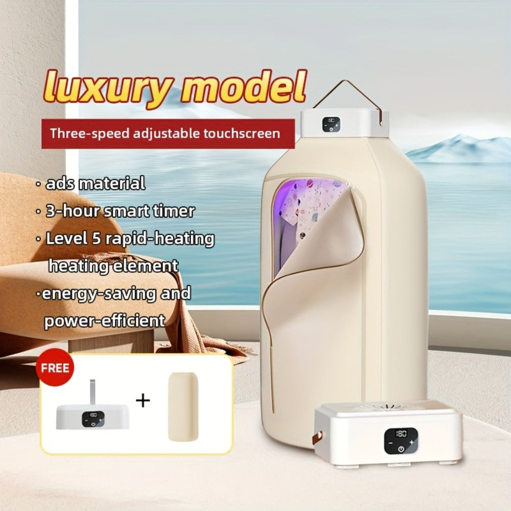 Mini Dryer Machine 600W Portable Clothes Dryer Dual Mode Quiet Operation Timer 1H 2H 8H Energy Efficient for Apartments Dorms RVs Travel Small Spaces Basic Premium