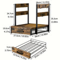 Coffee Pod Holder and Mug Rack - K Cup Capsule Organizer 70 Capacity Single Double Layer Coffee Machine Stand Countertop Storage | Rustic Brown | Kitchen Coffee Bar Organizer Gift