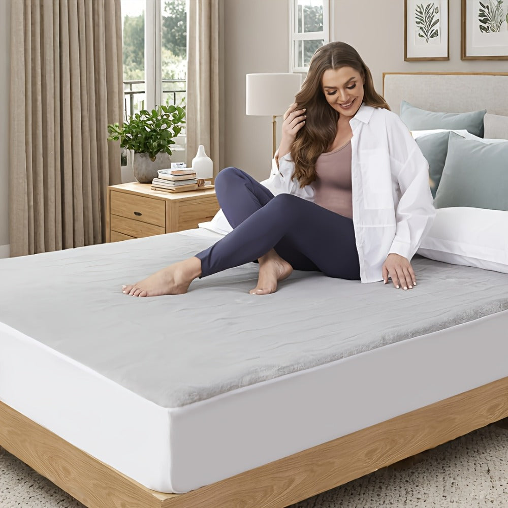 Heated Mattress Pad Queen King Twin Full ¨C Soft Coral Fleece Electric Bed Warmer Under Blanket with 4 Heating Levels, 10-Hour Auto Shut Off, Fast Heating ¨C Cozy Winter Bedding Warmer for Deep Sleep
