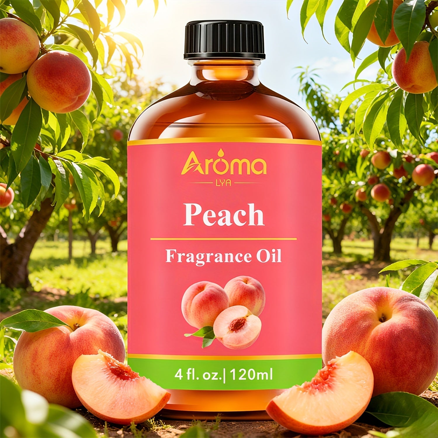 Fruit Fragrance Oil 4oz ¨C Sweet Scented Oils for Diffuser, Candle Making, Soap, Massage & Hair Care | Strawberry, Blueberry, Peach, Watermelon, Cherry & More