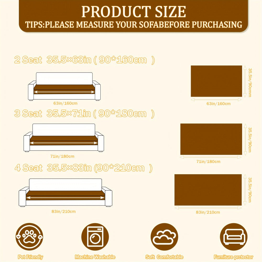Sofa Cover Plush Non-Slip Washable Sectional Couch Slipcover Soft Durable Furniture Protector for Pets Cats Dogs 2 3 4 Cushion Sofa L-Shape Modern Sofa Pad Warm Sitting Cover All Seasons Black Gray Brown