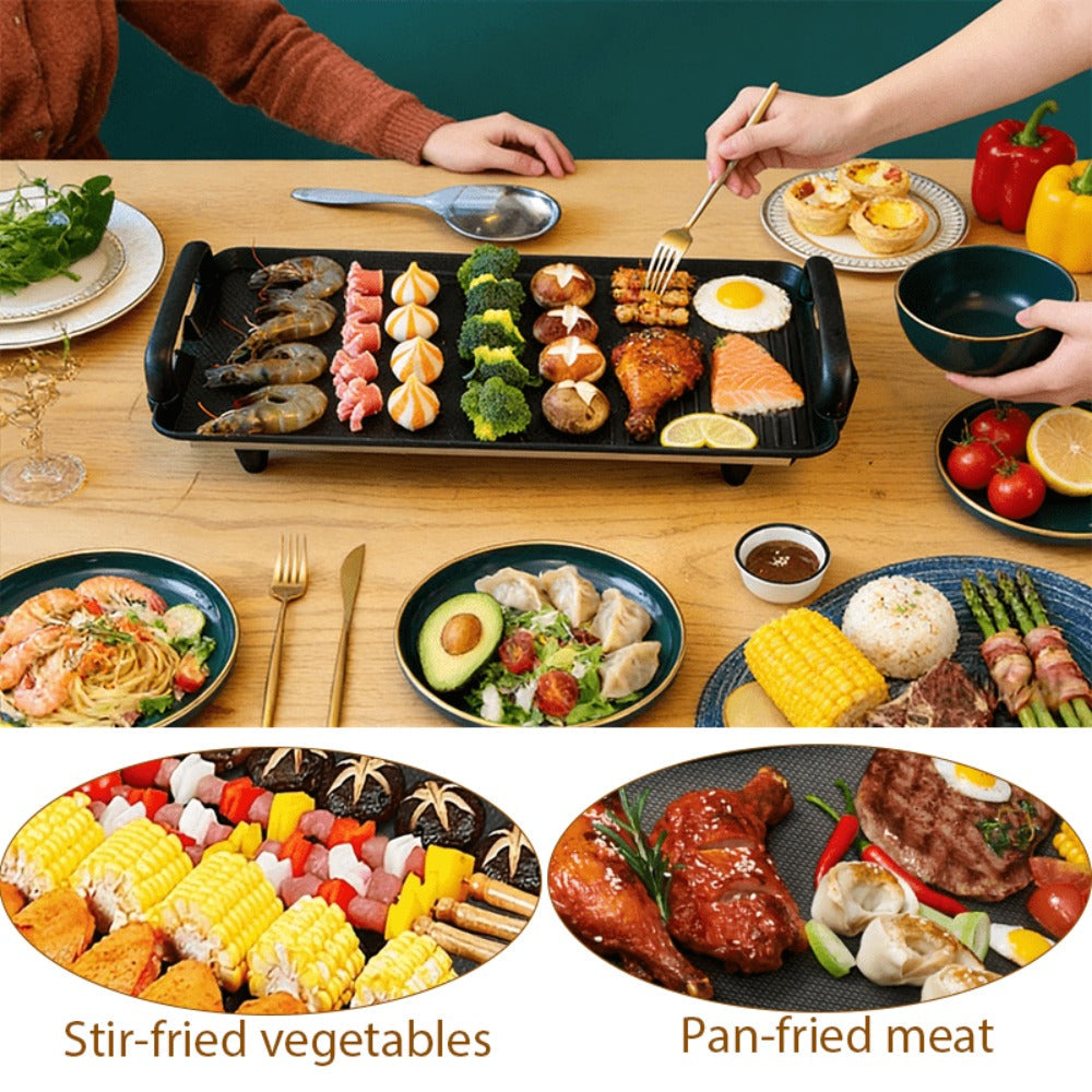 Electric Griddle with Non-Stick Coating - Large Submersible Cooking Surface, Make 15 Eggs at Once, Hassle-Free Cleanup, 2 Sizes Available - Perfect for Breakfast, Pancakes & Family Cooking