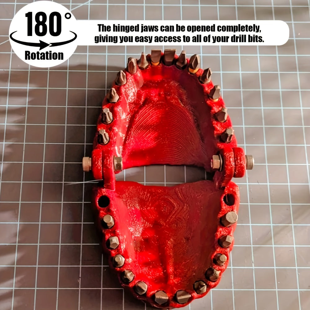 Drill Bit Holder with Base & 28-Piece 1/4¡± Hex Drill Bits ¨C 2-in-1 Desktop Screwdriver & Desk Organizer Gadget, Unique Tool Gift for DIY Enthusiasts & Home Workshop