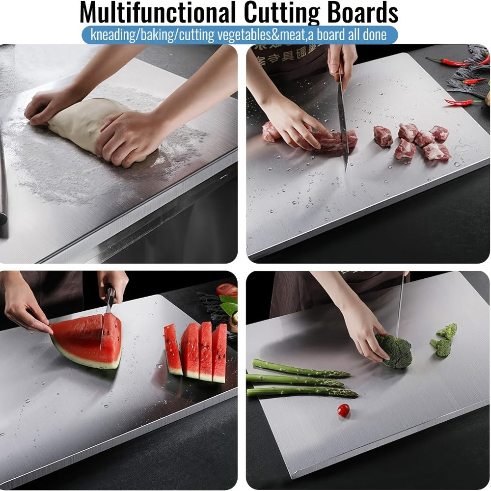 Extra Large Stainless Steel Cutting Board ¨C Multi-Use Kitchen Chopping Board, Easy to Clean & Store, Multiple Sizes