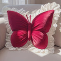 Butterfly Shaped Throw Pillow 3D Bow Decorative Cute Accent Pillow for Bed Sofa Couch Velvet Soft Polyester Fill Whimsical Home Decor Gift Multiple Colors 40x28cm