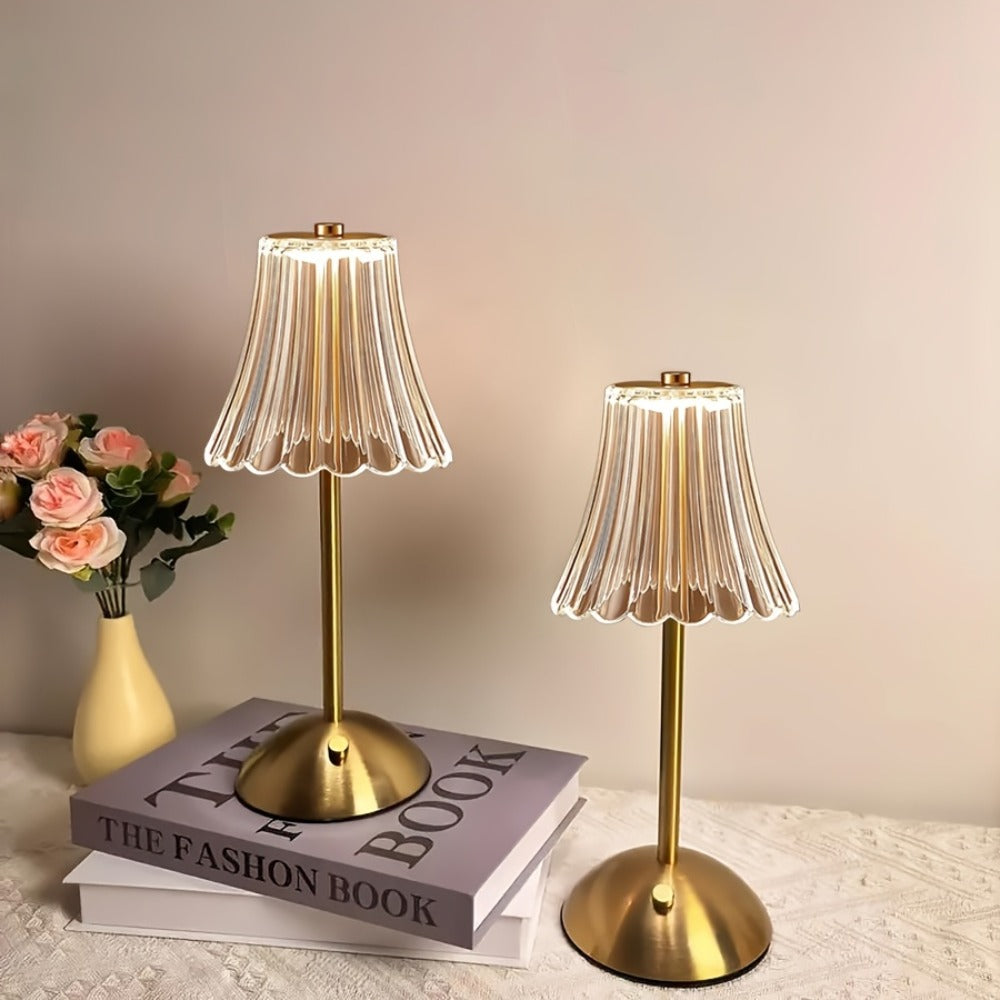 Cordless Rechargeable Table Lamp Vintage LED - 6 Styles USB Port 2200mAh Battery Touch Control Portable Bedside Desk Lamp for Bedroom Living Room Home Office