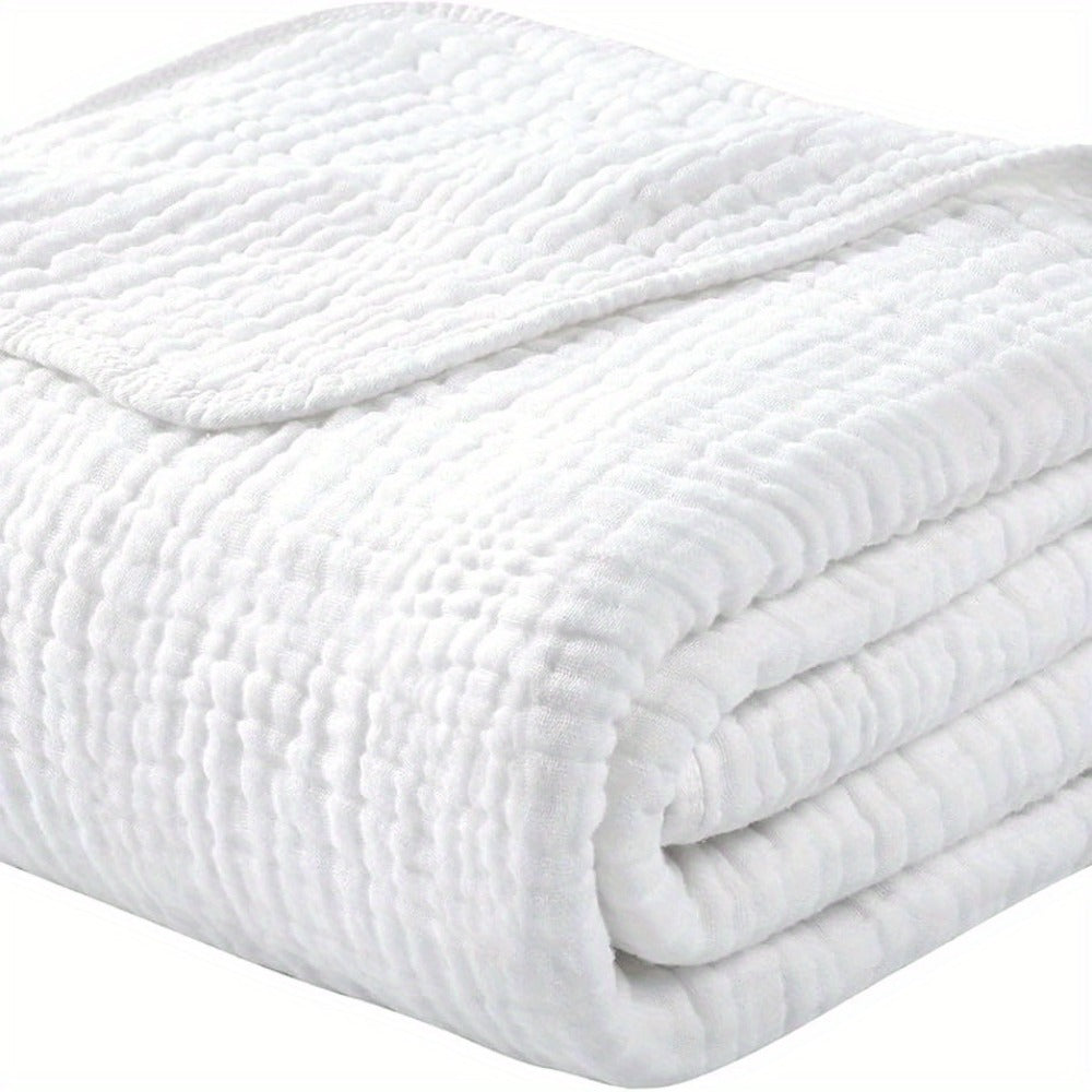 Morandi Cotton Muslin Blanket 6-Layer ¨C Soft Gauze Throw for Couch & Bed, Lightweight Breathable All Season, Machine Washable, 6 Colors