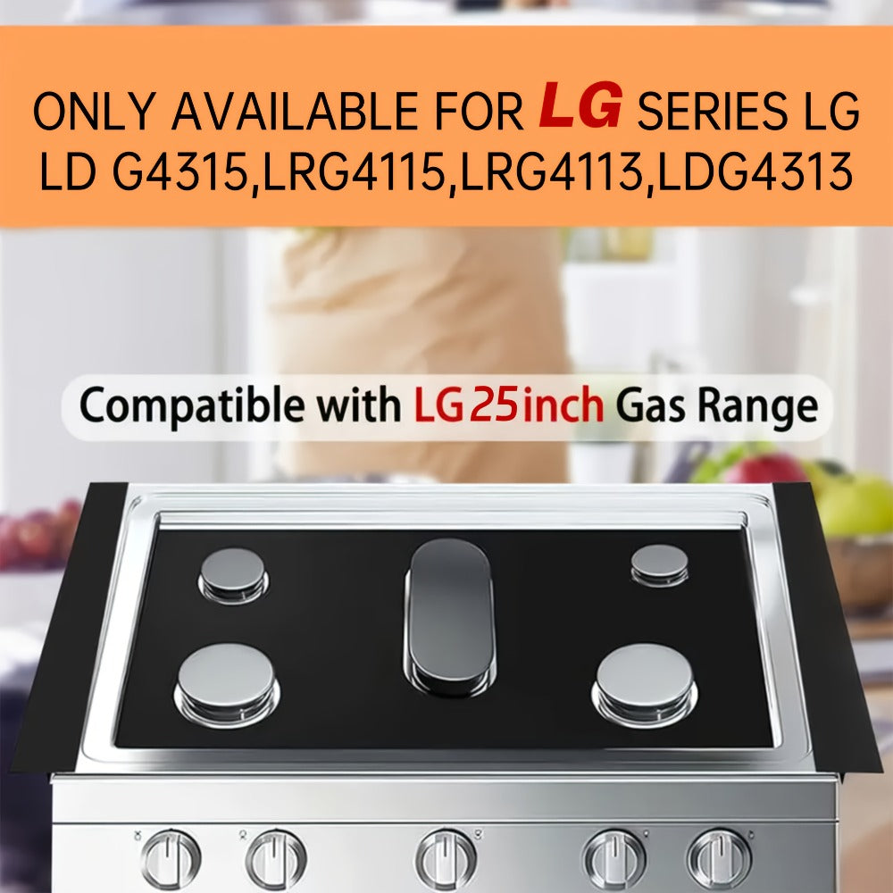 Gas Stove Burner Cover Mat Non-Stick Reusable Washable Stove Top Protector for LG 30-Inch Gas Stove ¨C Oil-Resistant High-Temp Safe, Trimmable 5-Hole Design, Keeps Stove Clean & Scratch-Free