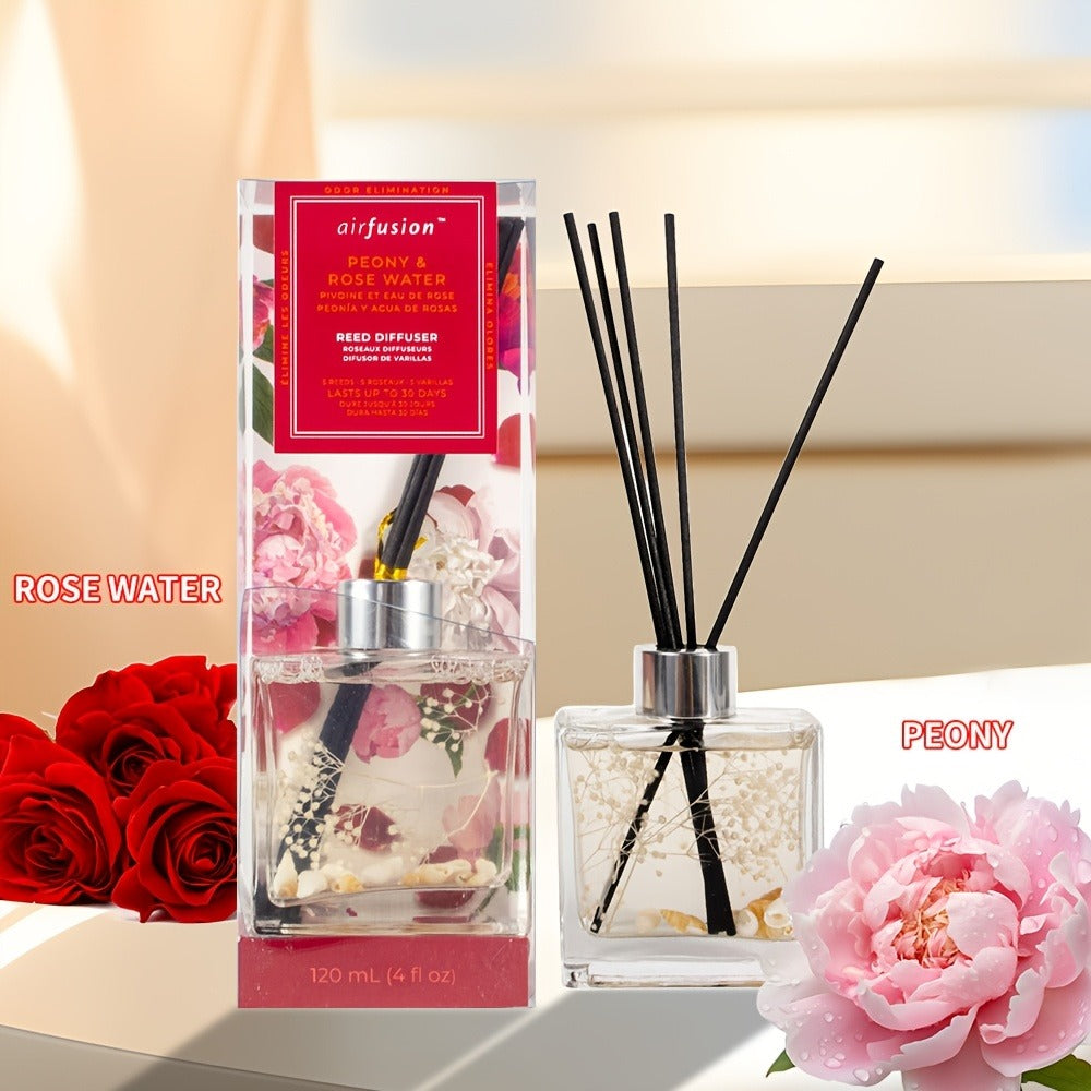 Reed Diffuser Set 4oz - Aromatherapy Home Fragrance Sticks with Essential Oil Scents, Long Lasting Air Freshener for Bedroom, Living Room, Bathroom, Office & Hotel Decor