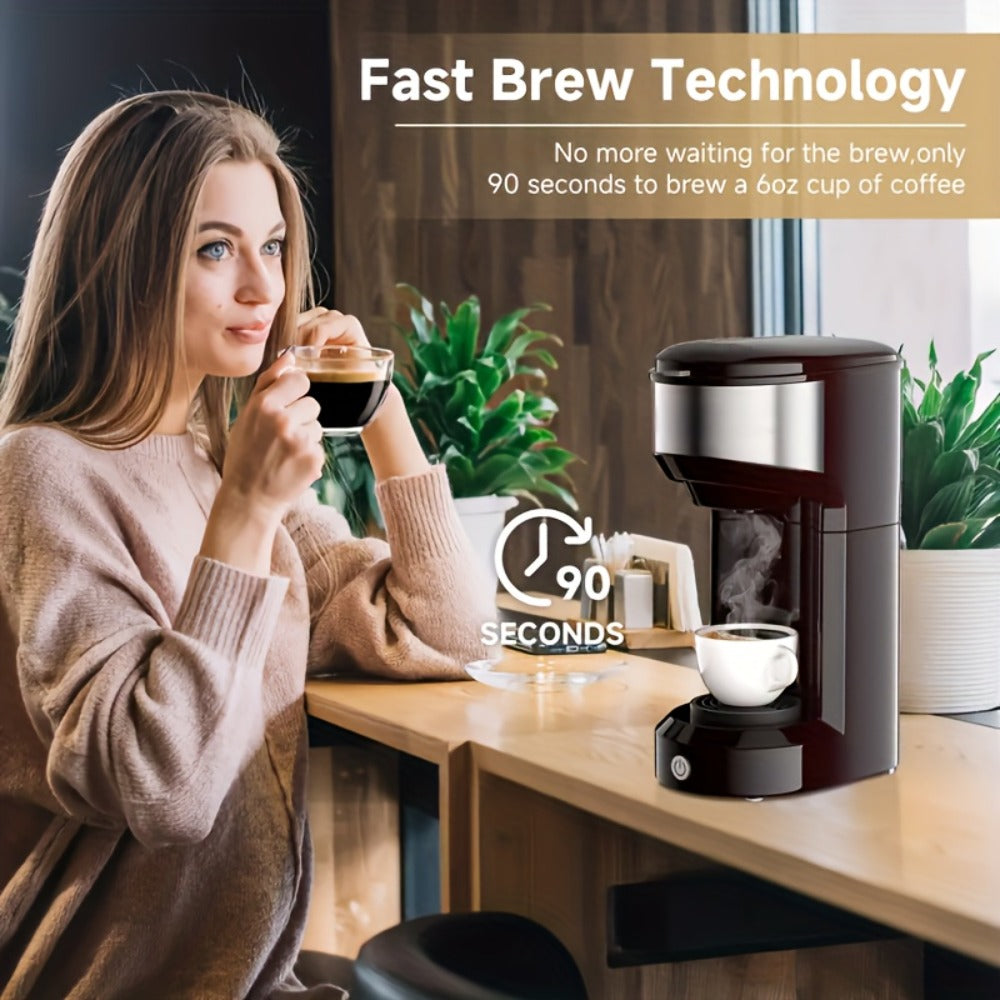 3-in-1 Coffee Machine Single Serve Brewer for K-Cup Pods Ground Coffee and Tea Compact with Reservoir for Kitchen Office Home Dark Blue Black Blue Red Green