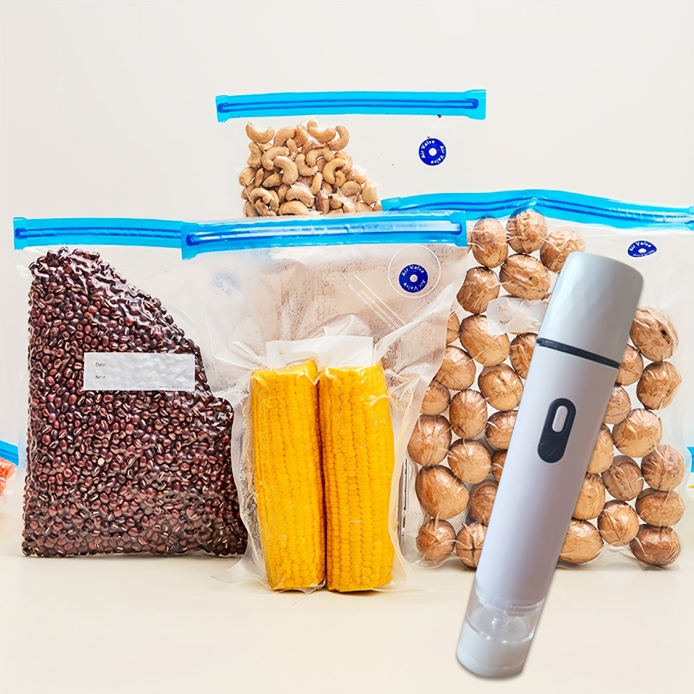 Handheld Vacuum Sealer Machine for Food Storage Portable Food Vacuum Preservation Device with 15 or 30 Vacuum Bags ¨C Powerful Compact Vacuum Sealing Machine for Freshness