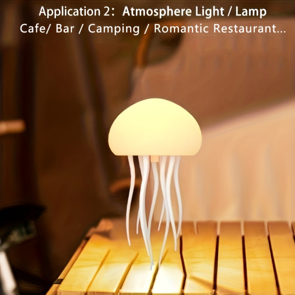 Jellyfish Night Light USB LED Table Lamp - Touch Control Gradient Color Changing Fantasy Desk Light for Bedroom Kids Room Party Decor Aesthetic Room Decoration