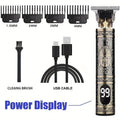 Professional Hair Clipper with LCD Display Vintage Oil Head Fade & Carving Hair Cutting Machine - Precision Trimming for Barbers & Home Use, Unique Dragon & Buddha Head Designs, Rechargeable
