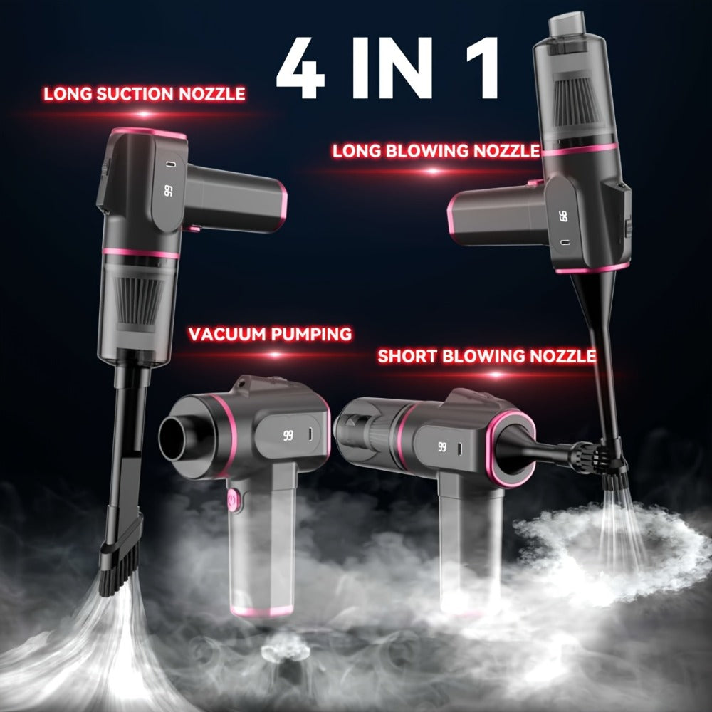 Cordless Handheld Vacuum Cleaner 6KPA, Wireless Portable Vacuum with Suction & Blow Function, USB Rechargeable, Whirlwind Cyclone Filter for Home Car Office Pet Hair Dust Quiet Low Noise