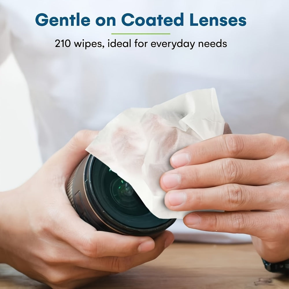 Lens Wipes Pre-Moistened 500 Count - Individually Wrapped Eyeglass Cleaning Wipes Scratch-Free Streak-Free for Glasses Sunglasses Camera Lenses Phone Screens Optical Cleaner Wipes Bulk Pack