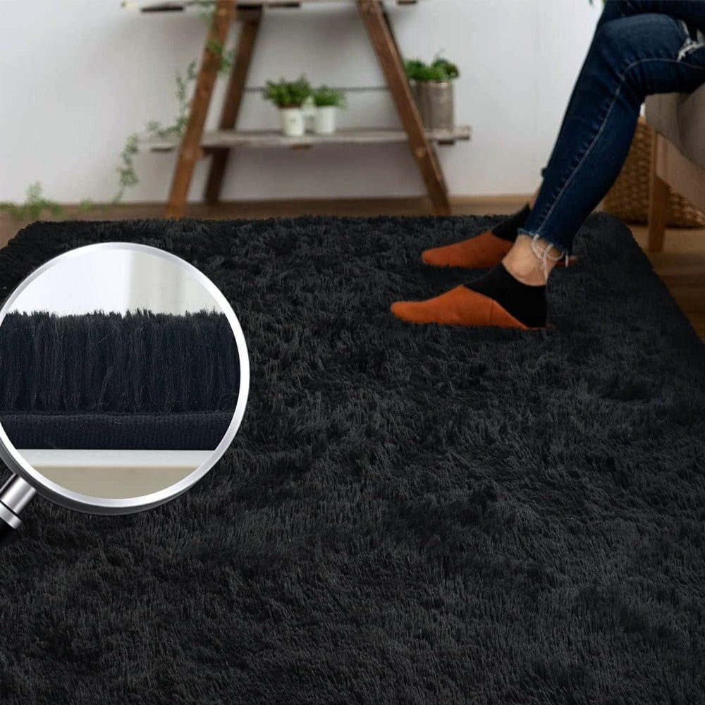 Shag Rug Fluffy Thick Area Rug - Soft Fuzzy Tufted Plush Carpet for Bedroom & Living Room | Machine Washable Non-Slip Floor Mat in Multiple Colors & Sizes | Cozy Home Decor Room Accent Rug