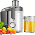 Compact Centrifugal Juicer Dual Speed - 2.5¡± Wide Feed Chute, BPA-Free Anti-Drip Spout, Easy Clean, Includes Juice Jug & Brush, Space-Saving Juicer for Fruits & Vegetables, White Grey Black