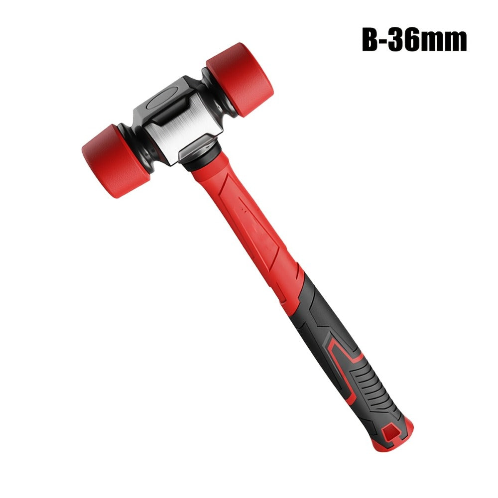 Rubber Mallet Hammer Heavy Duty 27mm & 36mm, Dead Blow Installation Hammer for Flooring Tile Carpentry Renovation, Non-Marring Hand Tool for Wood & Laminate