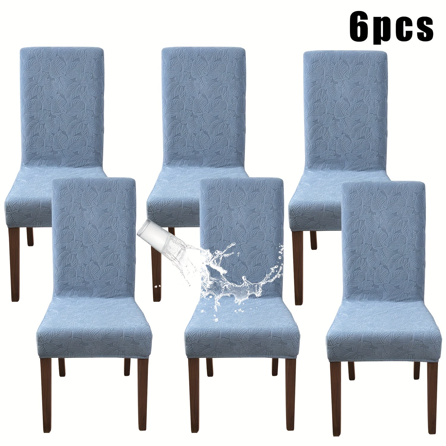 Stretch Dining Chair Covers Set of 4/6 - Plant Print Slipcovers for Dining Room Kitchen Chairs, Elastic Parsons Chair Protector, Home Decor