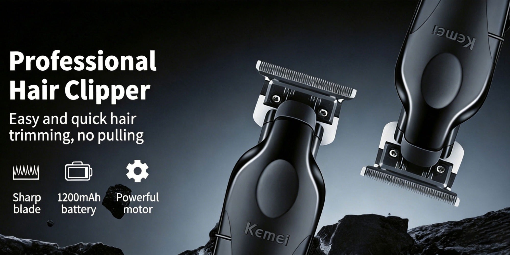 USB Rechargeable Hair Clipper KM-2299 Professional Electric Hair Trimmer Oil Head Fade Carving Clipper for Men Barber Salon