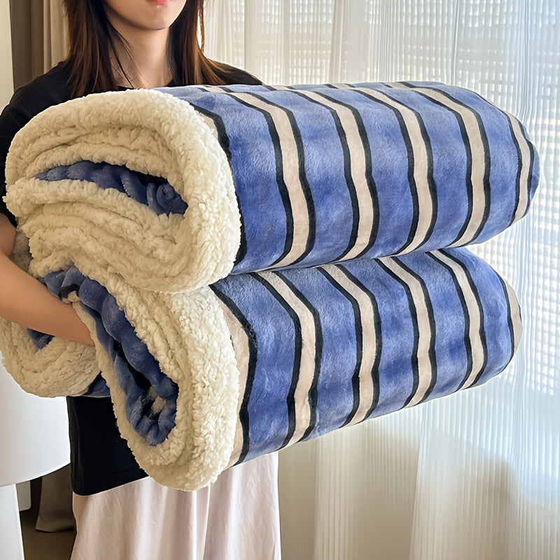 400-450gsm Heavyweight Flannel Blanket ¨C Thick Warm Woven Throw for Bed, Sofa & Bedroom, Machine Washable, 16 Patterns, 4 Sizes