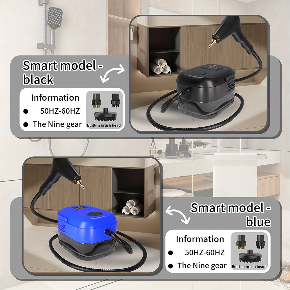 Steam Mop Cleaner Handheld LCD Display Gear Switch 40.58oz Tank One-Key Start for Carpet Kitchen Sofa Upholstery Multi-Model
