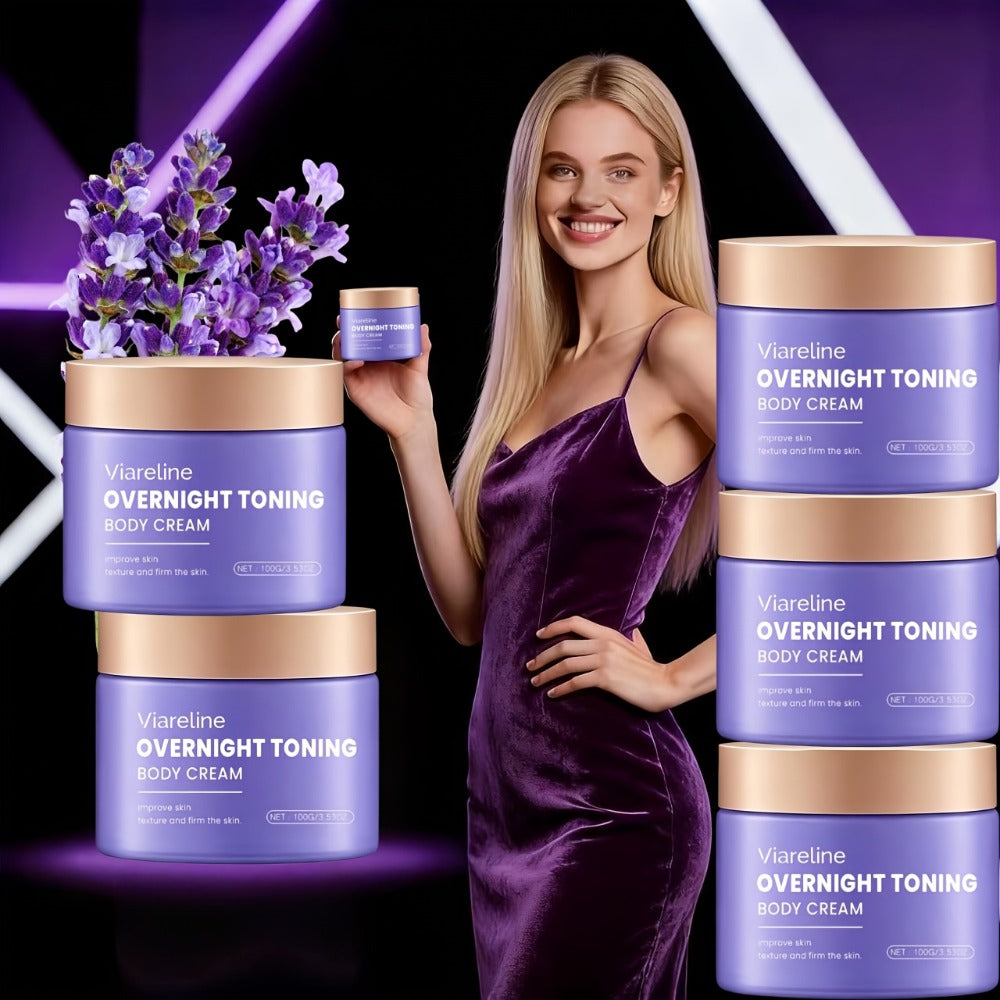 Night Firming Cream for Women 5pcs 3.38oz - Sleep Shaping Body Lotion, Skin Tightening & Anti-Sagging | All Skin Types | Dreamy Night Formula