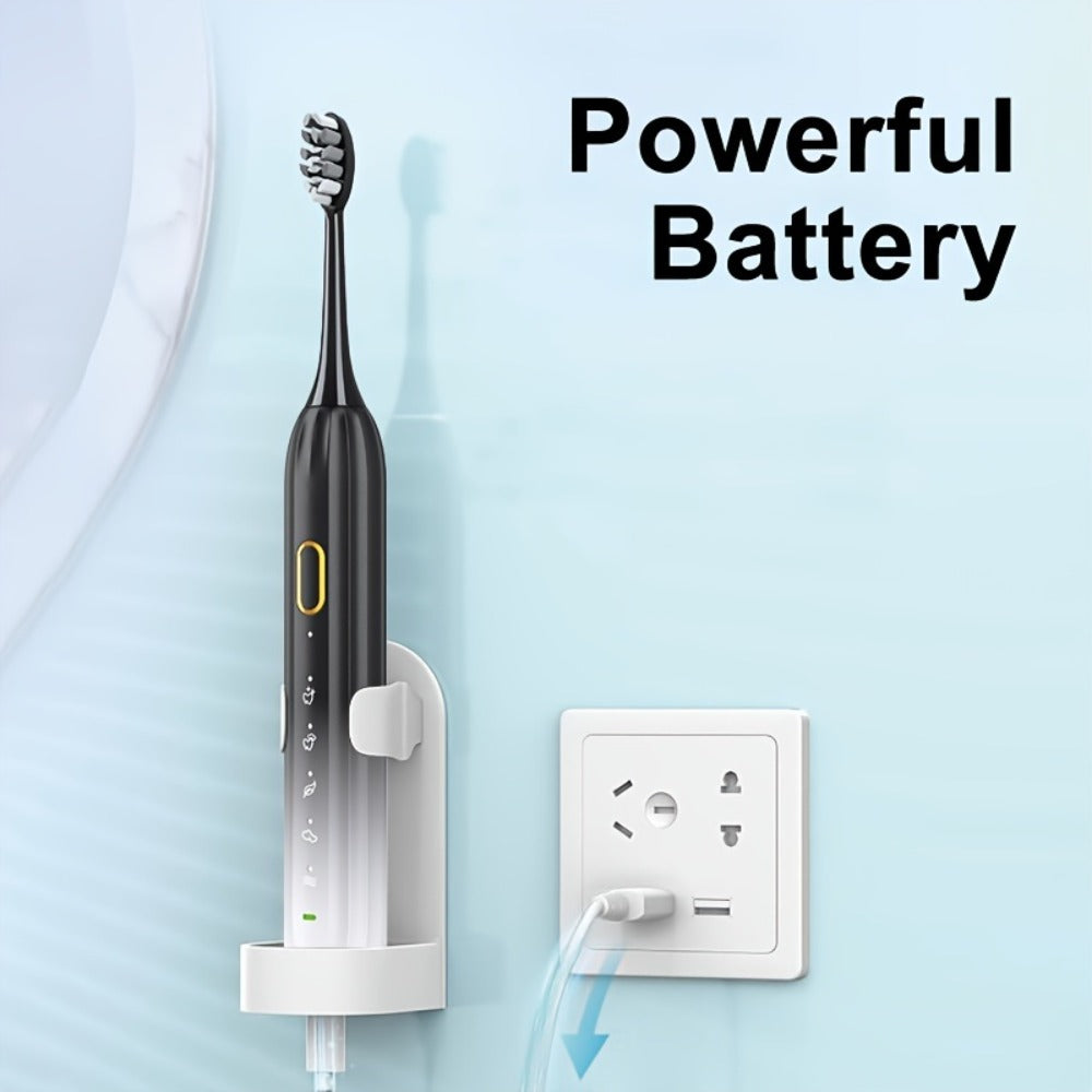 Sonic Electric Toothbrush IPX8 Waterproof USB Rechargeable with 5 Replacement Brush Heads, Smart Timer, Metal Shaft, Couple Design for Adults Men & Women ¡ª Black, Green Pink, Pink White